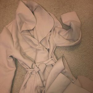 Taupe Felt Drape Jacket